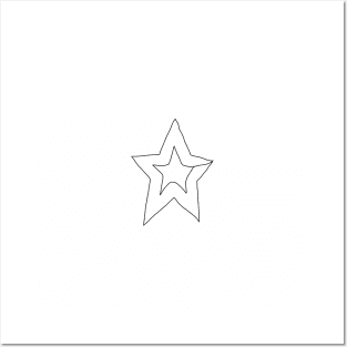 Small Star Line Art Posters and Art